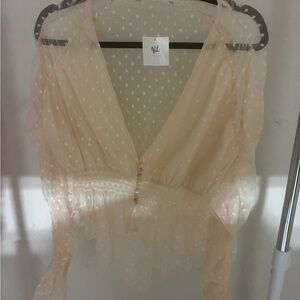 Lace blouse (Taupe)
